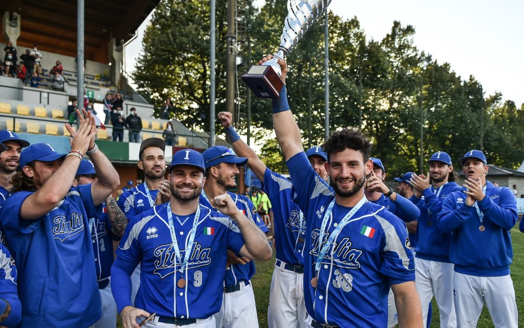 Campionato Europeo Baseball Piemonte 2021: l’Italia sale sul terzo gradino del podio