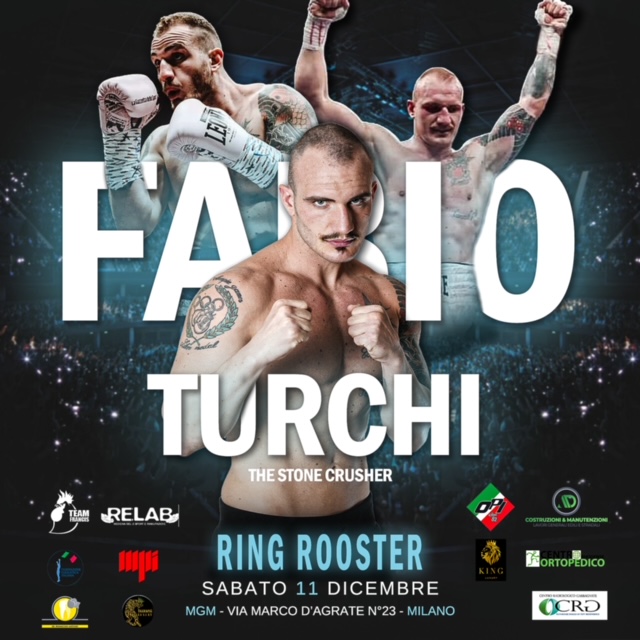 Fabio Turchi combatterà l’11 dicembre a Ring Roosters