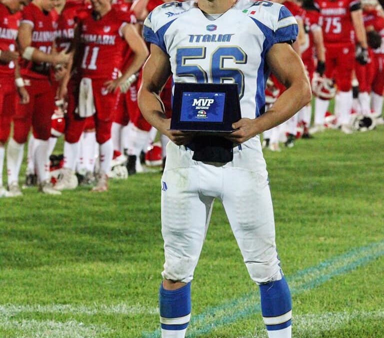 Il fortissimo linebacker ventiduenne Tiberio Calbucci