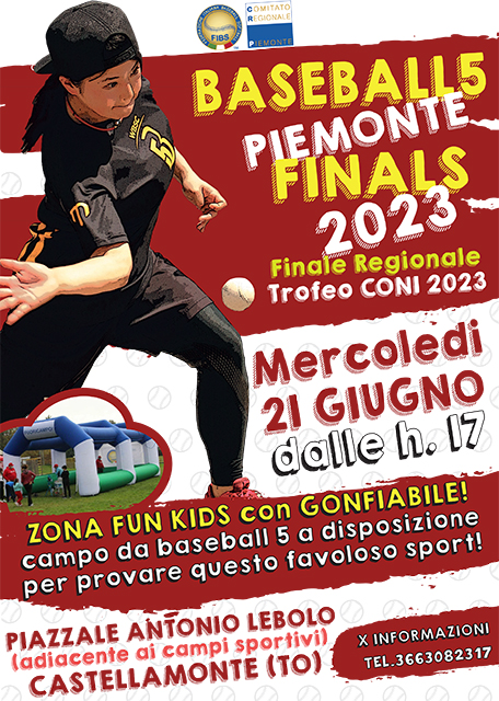 Baseball 5: Il 21 giugno a Castellamonte