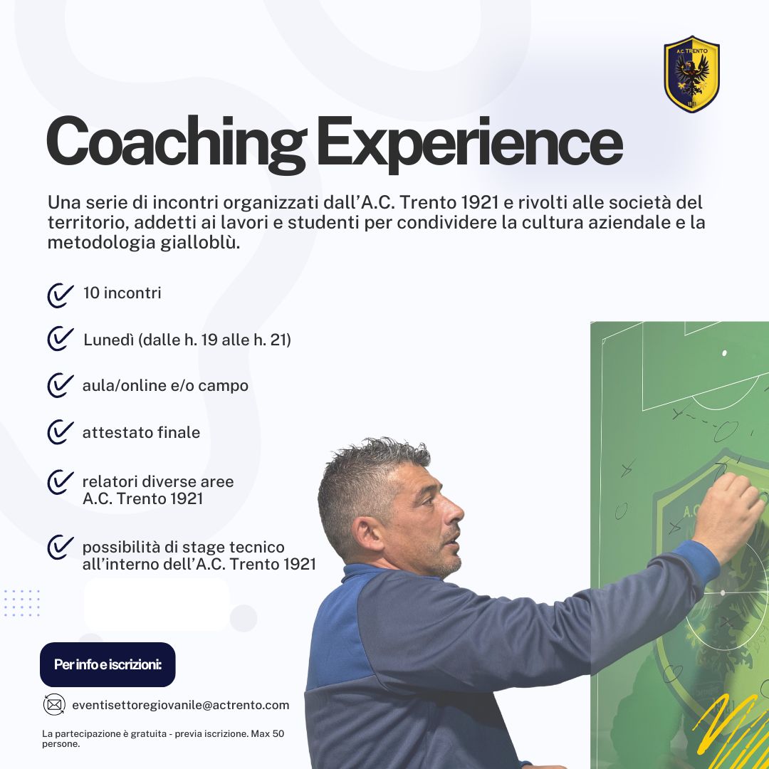 Coaching Experience dell’A.C. Trento 1921