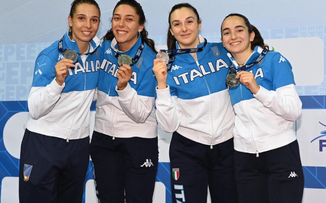 Brilla d’argento la squadra azzurra delle giovani spadiste